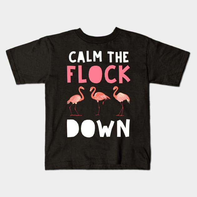 Tropical Tranquility Flamingo Love, Perfect Tee for Beach Aficionados Kids T-Shirt by Kevin Jones Art